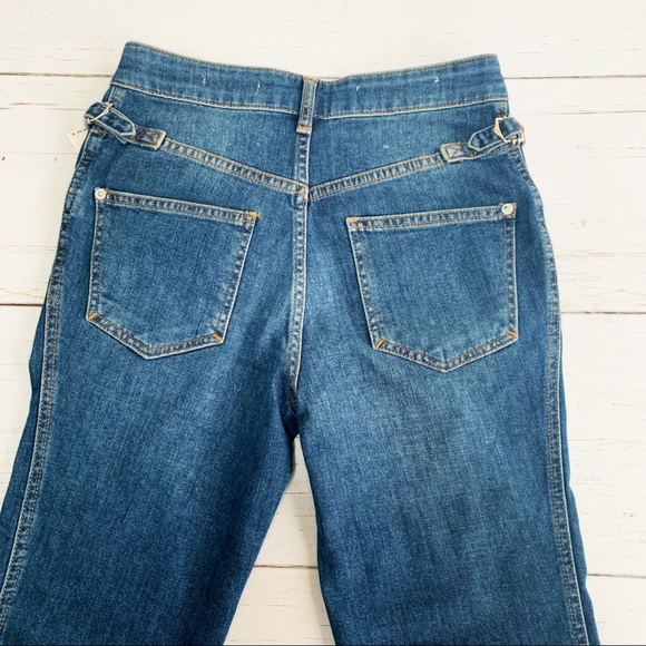 Brand New Anthropologie Pilcro buckled ultra high rise cropped slim jeans - Picture 5 of 9